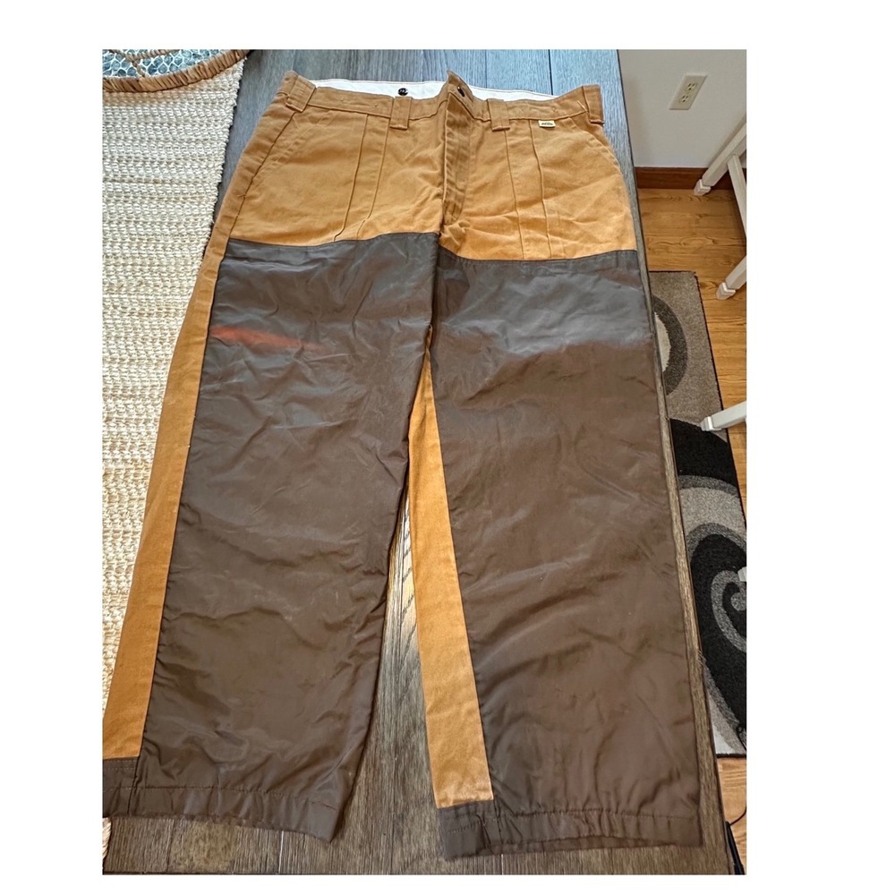 Vintage Ideal Hunting Pants Brown‎ Duck Canvas Double Knew Workwear 41x29